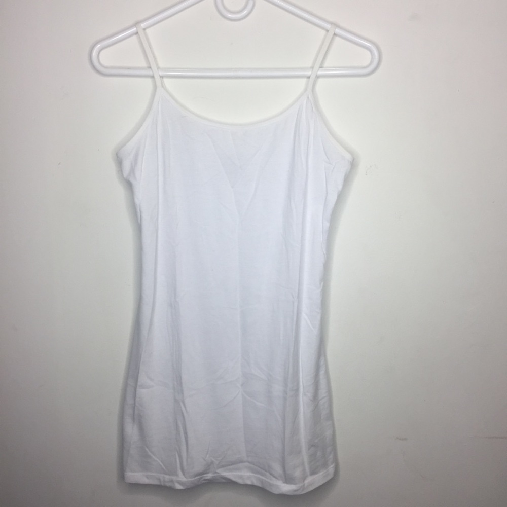 Active Basic Large White Tank Top